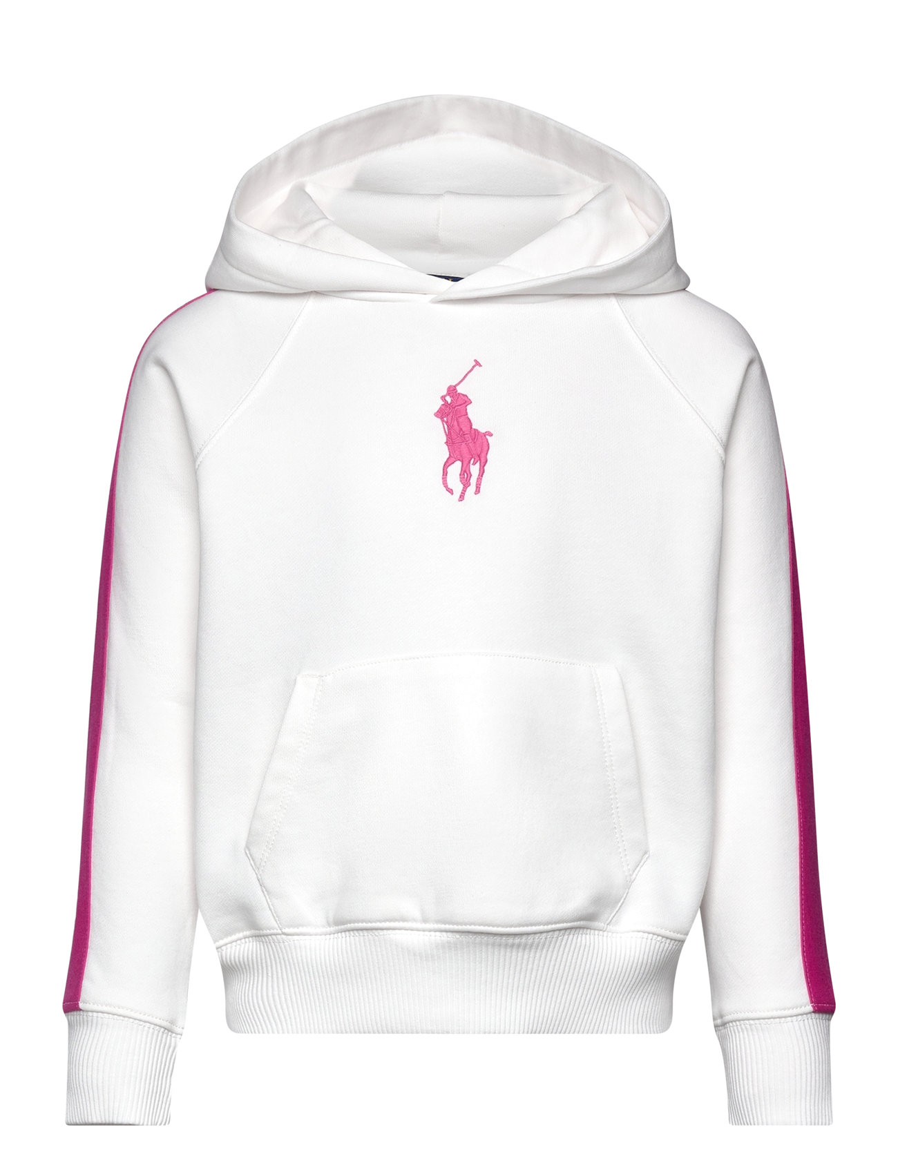 Ralph Lauren Kids Striped Big Pony French Terry Hoodie Vit