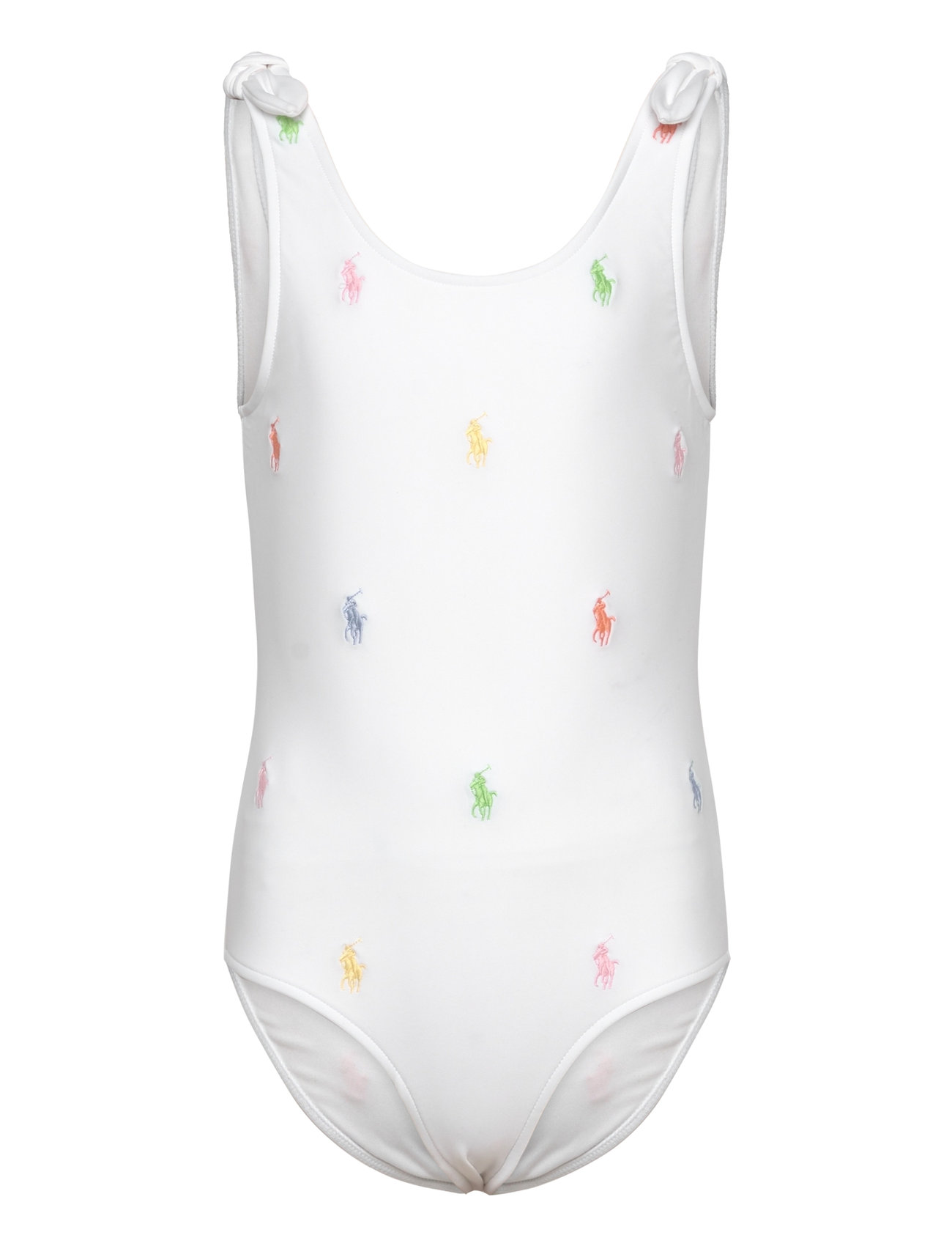 Polo Pony -Piece Swimsuit Badedrakt Badetøy White Ralph Lauren Kids