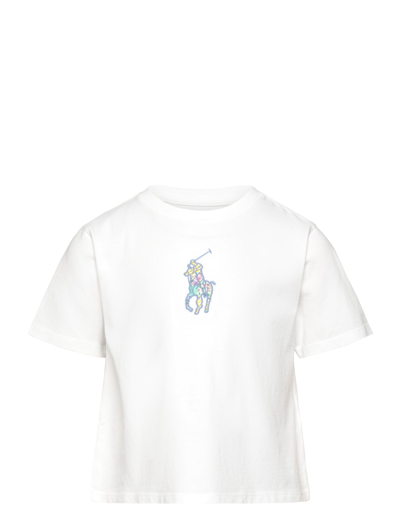 Ralph Lauren Kids Big Pony Cotton Jersey Boxy Tee Vit
