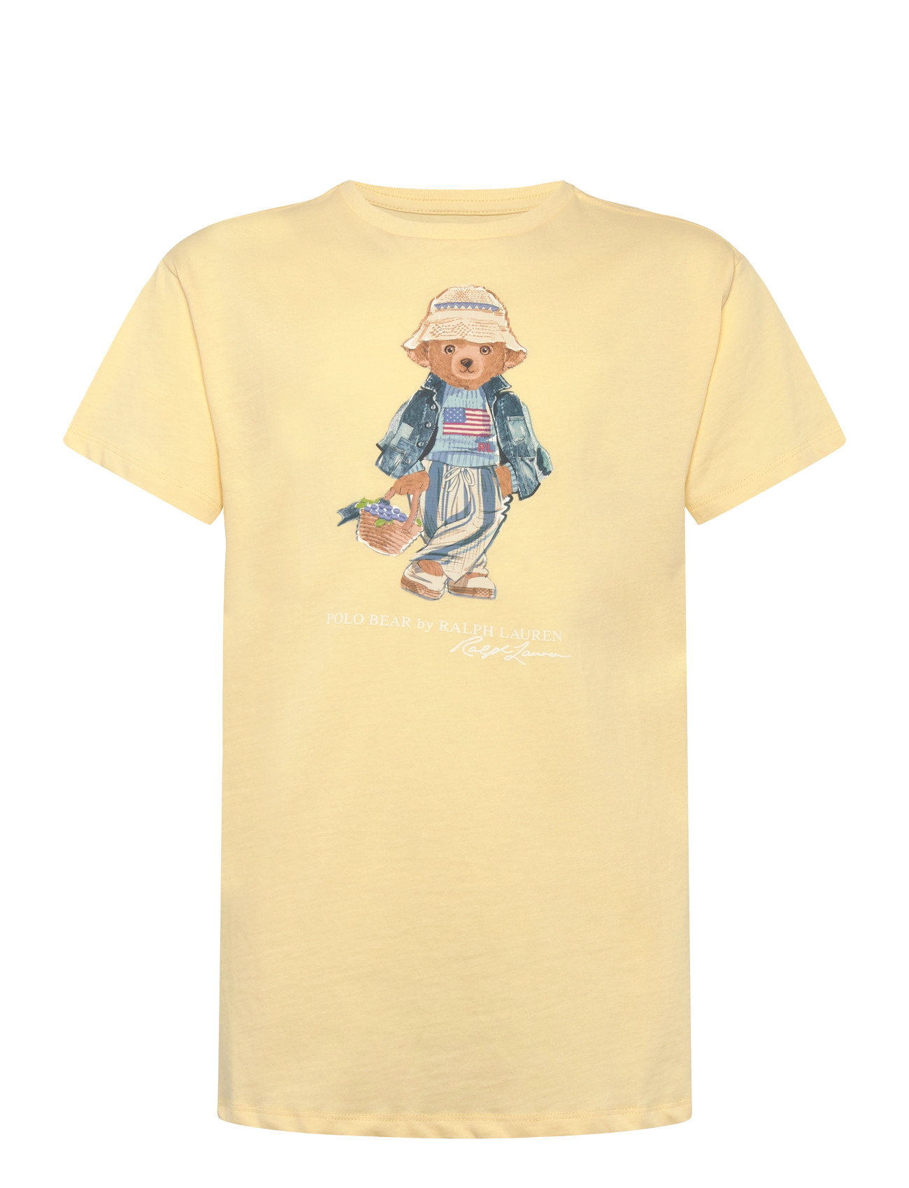 Ralph Lauren Kids 26/1 Jersey-Knt-Dresses, 142-153, Yellow, T-Shirts > Kortærmede, Børn