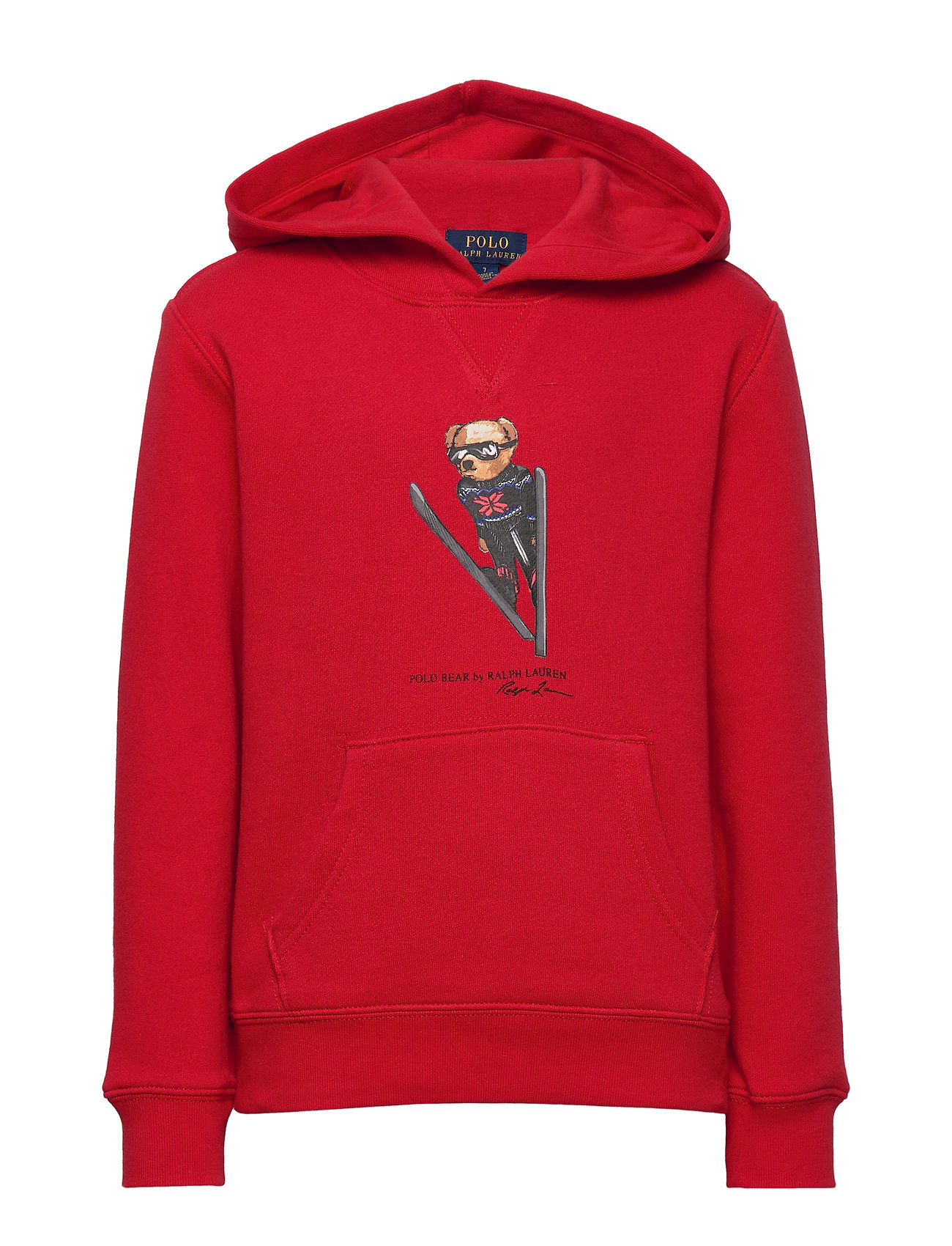 polo bear hoodie red