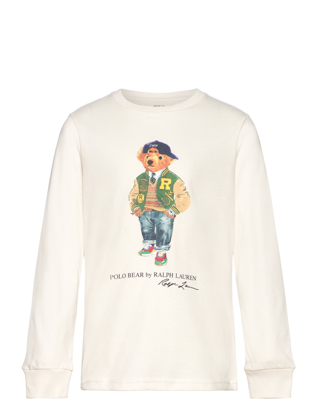 Polo Bear Cotton Long-Sleeve Tee Cream Ralph Lauren Kids