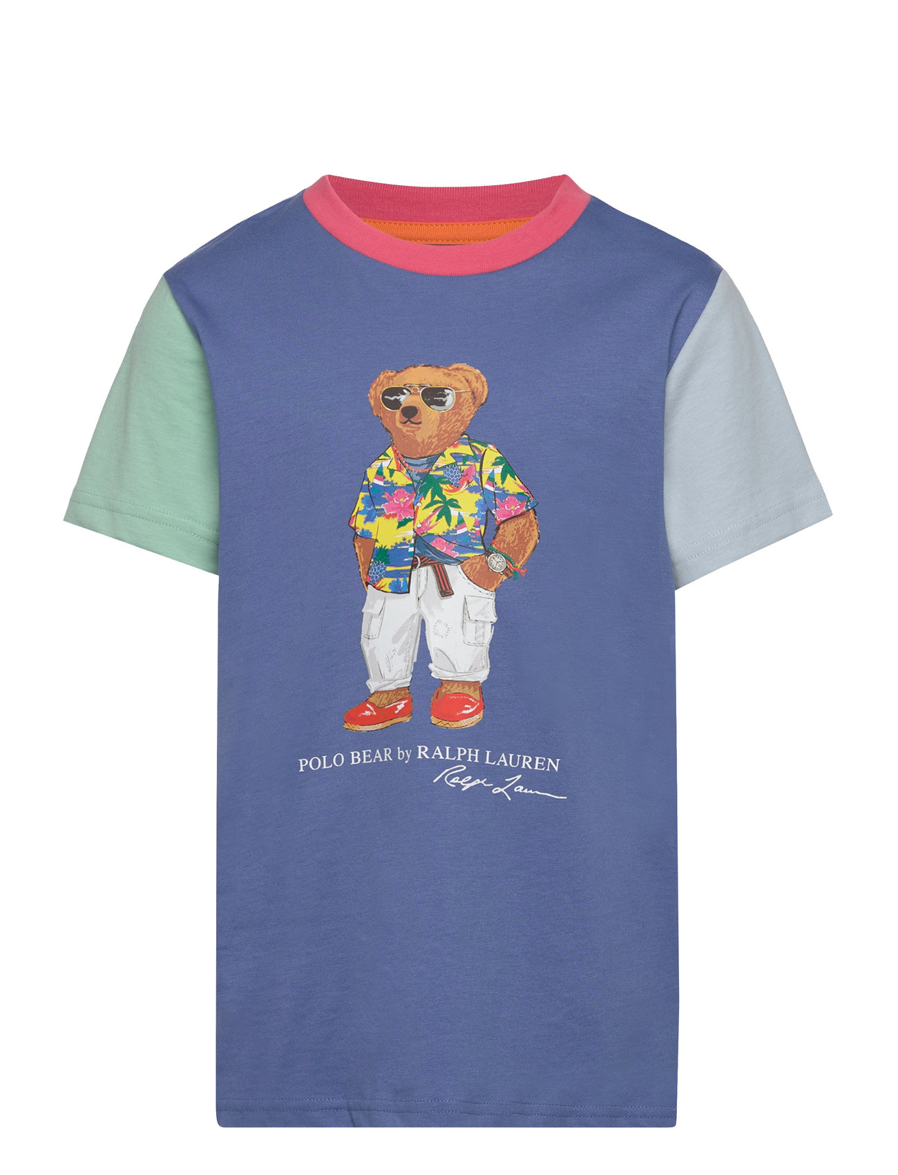 Polo Bear Color-Blocked Cotton Tee Tops T-Kortærmet Skjorte Multi/patterned Ralph Lauren Kids
