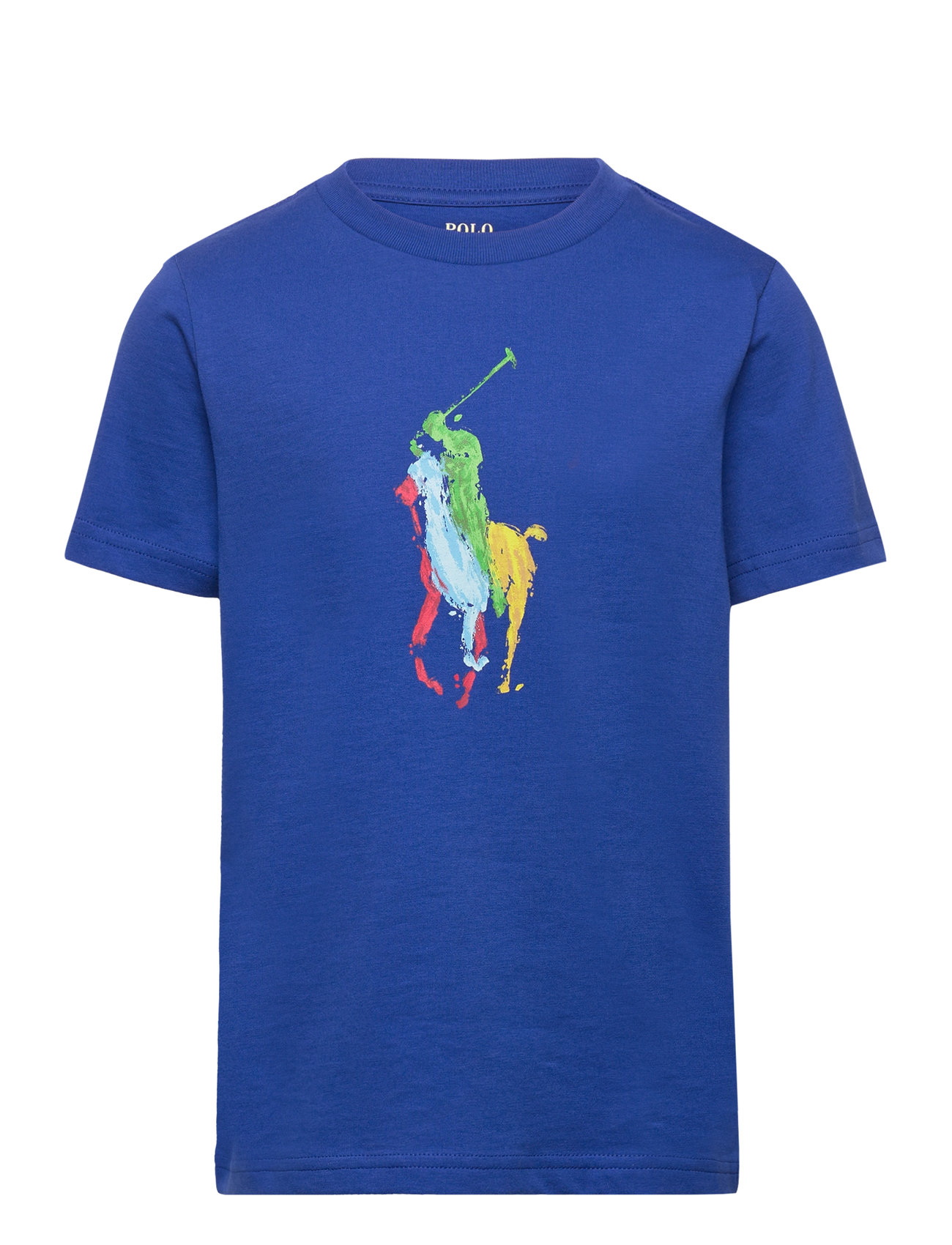 Big Pony Cotton Jersey Tee Tops T-shirts Short-sleeved Blue Ralph Lauren Kids
