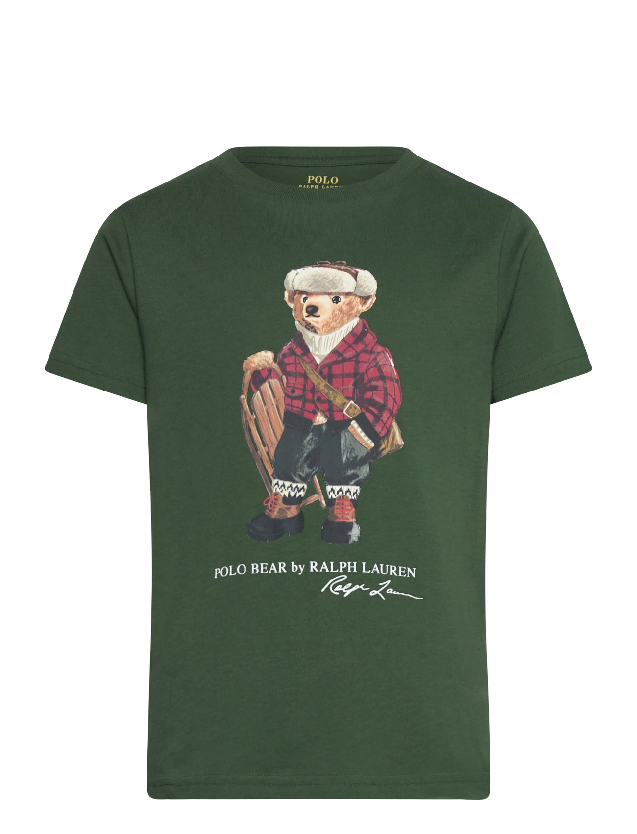 RALPH LAUREN Kinder Polo Bear Baumwolle Jersey Tee Grün - 117-123 - Kinder