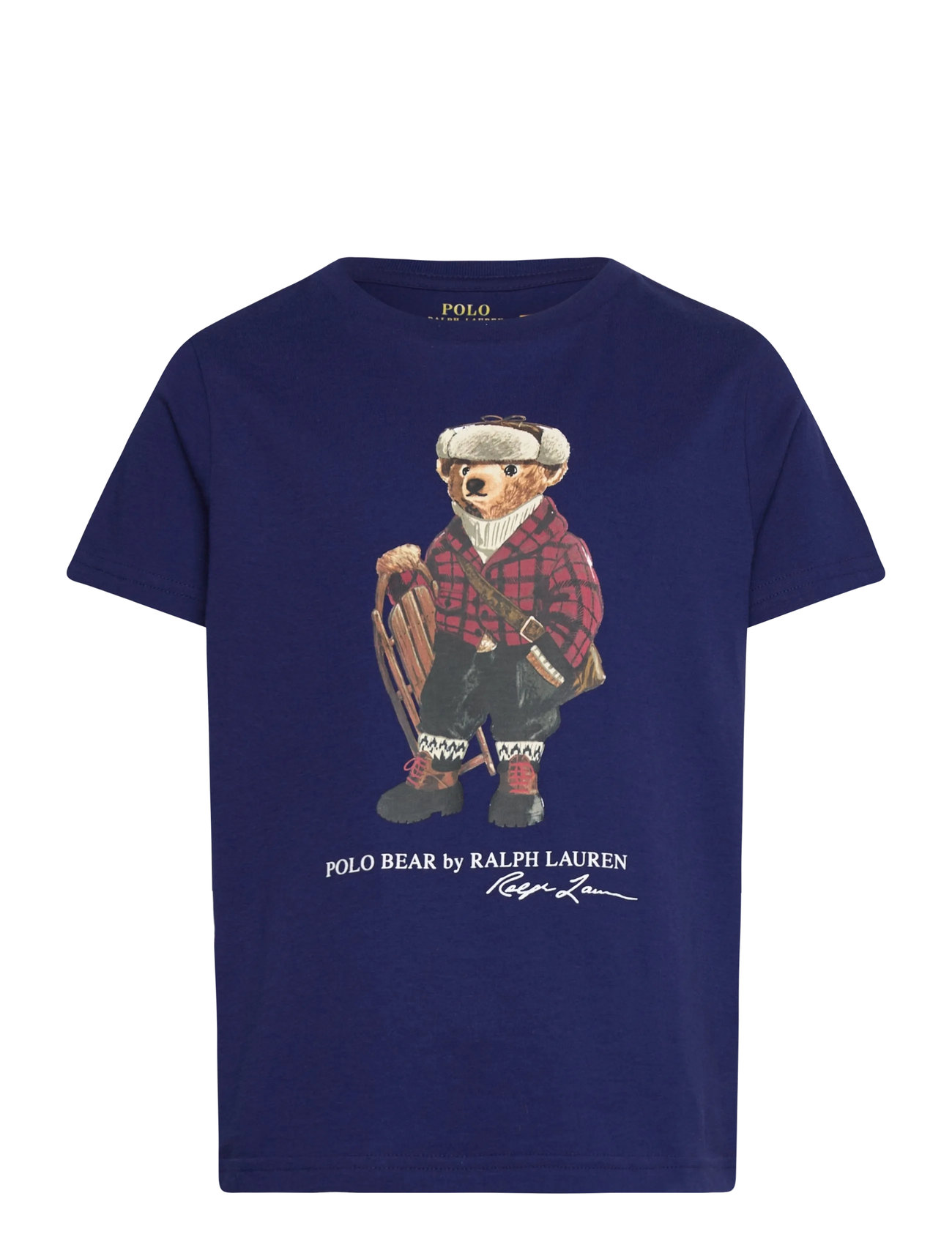 RALPH LAUREN Kinder Polo Bear Baumwolle Jersey Tee Navy - 117-123 - Kinder