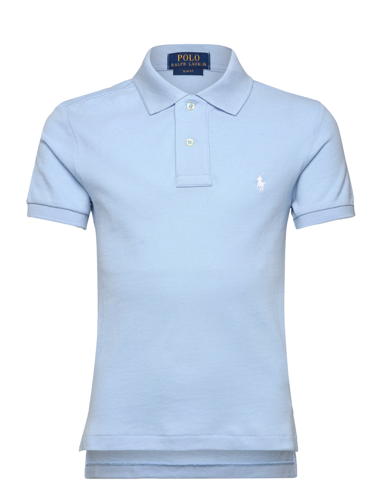 Ralph Lauren Kids Slim Fit Cotton Mesh Polo Shirt Blå