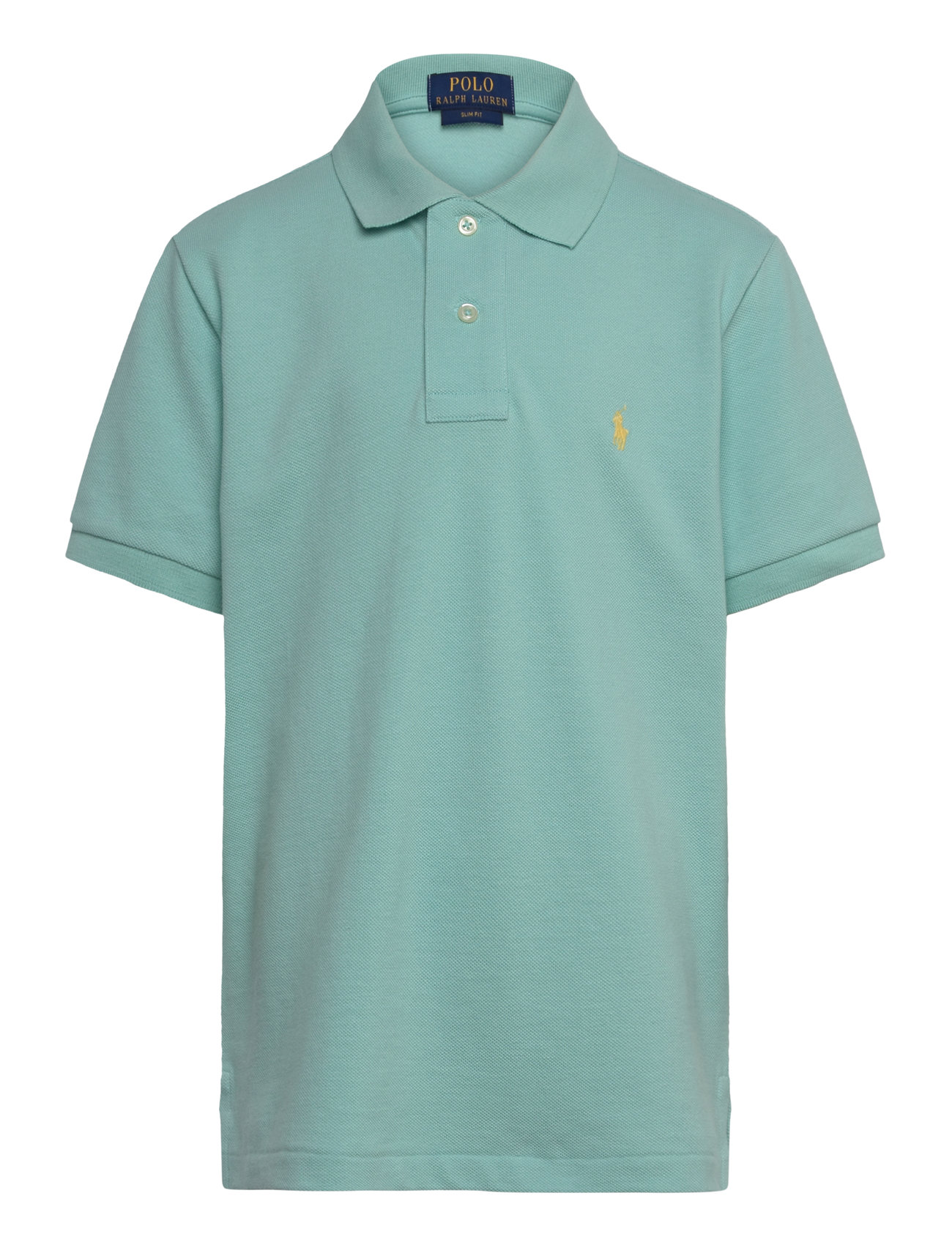 Ralph Lauren Kids Slim Fit Cotton Mesh Polo Shirt Grön