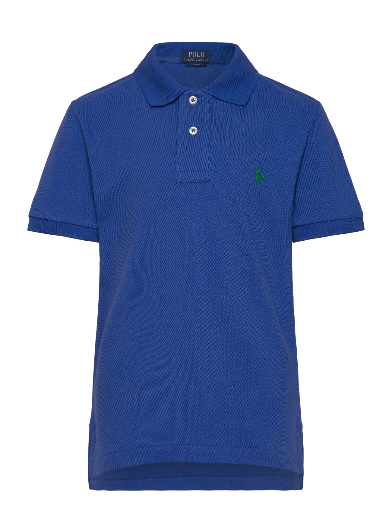 Ralph Lauren Kids Slim Fit Cotton Mesh Polo Shirt Blå