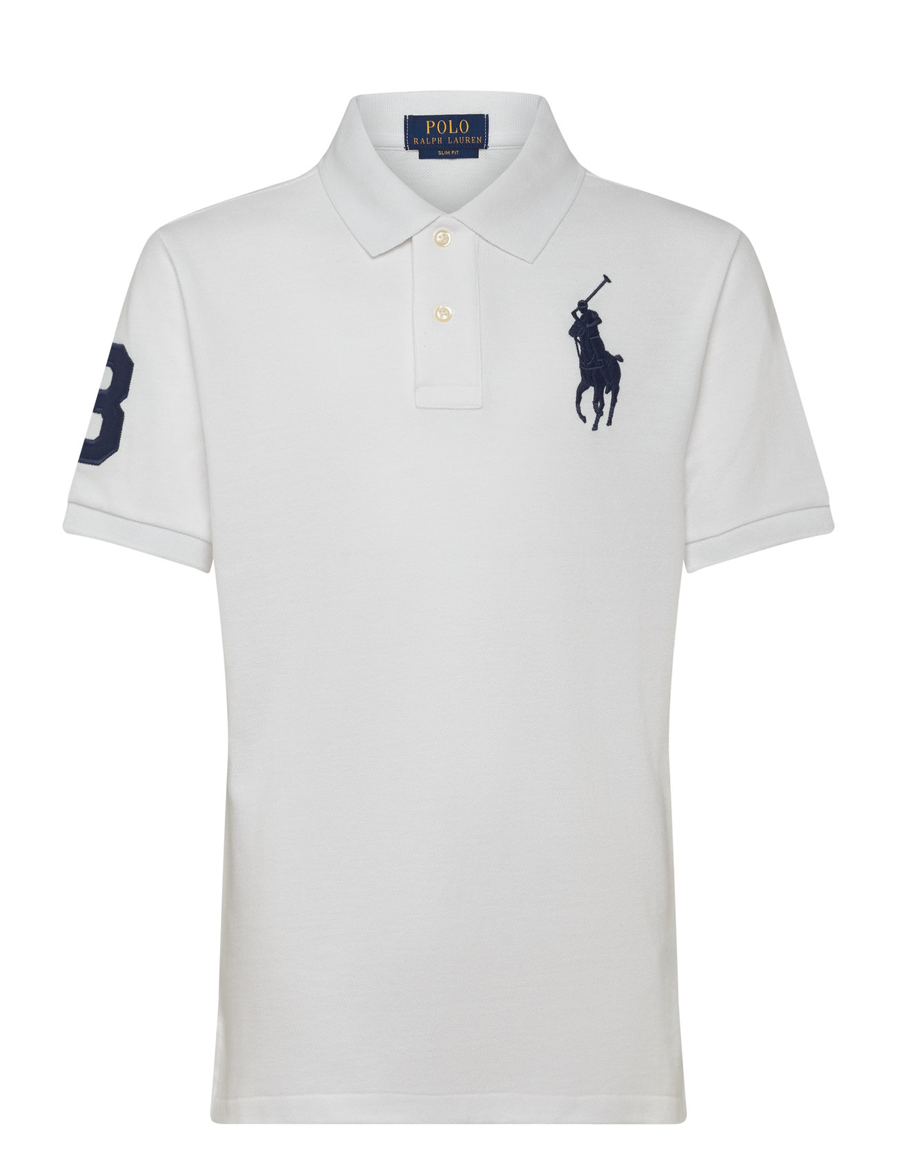 Ralph Lauren Kids Slim Fit Cotton Mesh Polo Vit