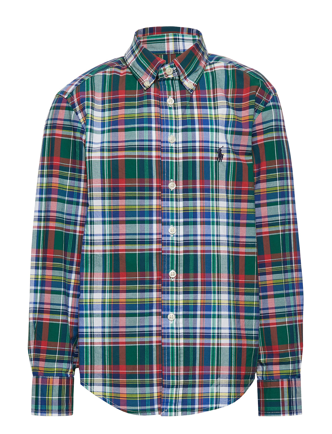 ralph lauren green plaid shirt