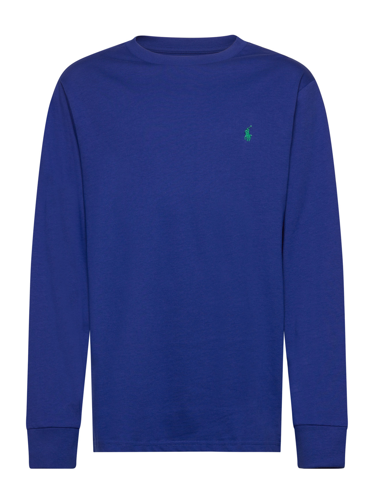 Cotton Jersey Long-Sleeve Tee Tops T-shirts Long-sleeved T-Skjorte Blue Ralph Lauren Kids