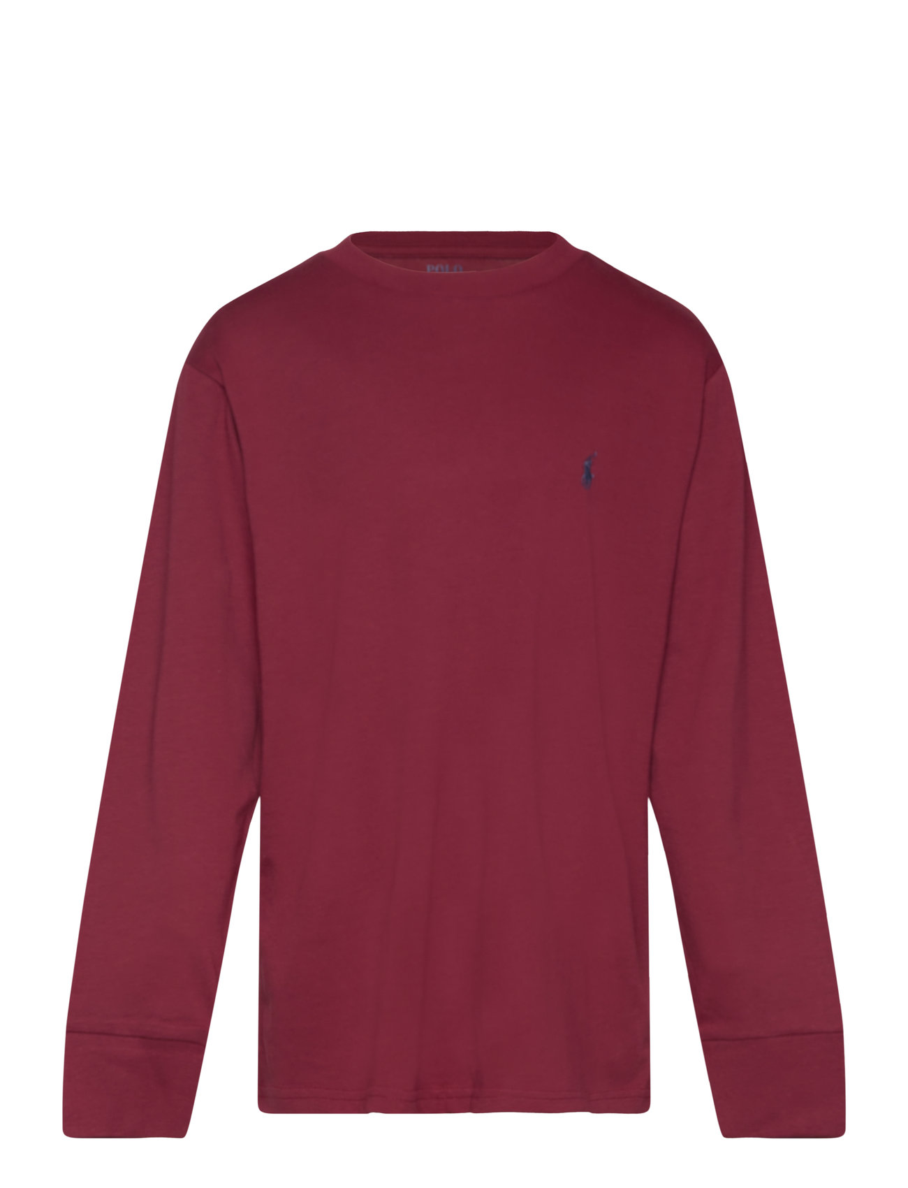 Cotton Jersey Long-Sleeve Tee Tops T-shirts Long-sleeved T-Skjorte Burgundy Ralph Lauren Kids