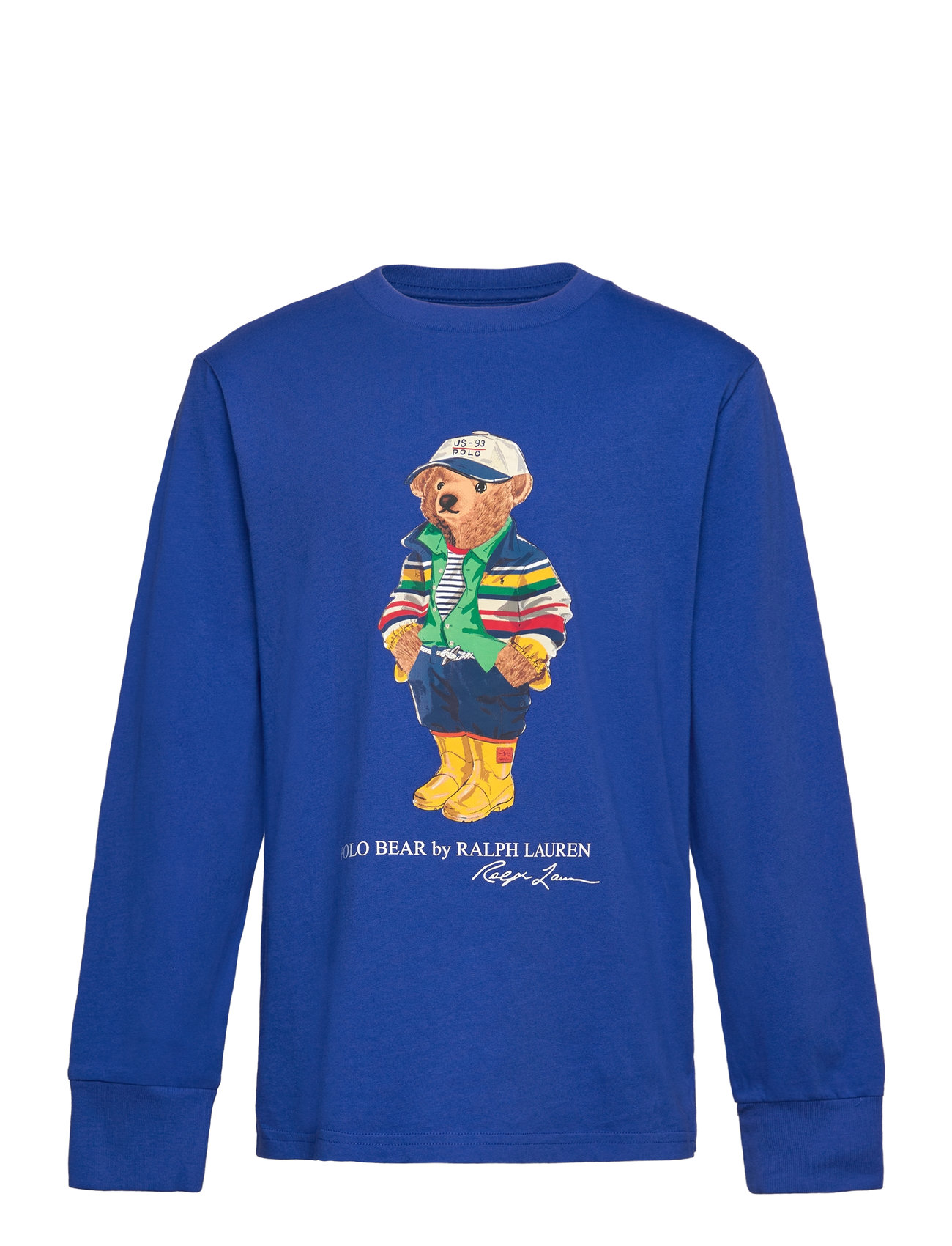 Ralph Lauren Kids Polo Bear Cotton Long-Sleeve Tee Blå