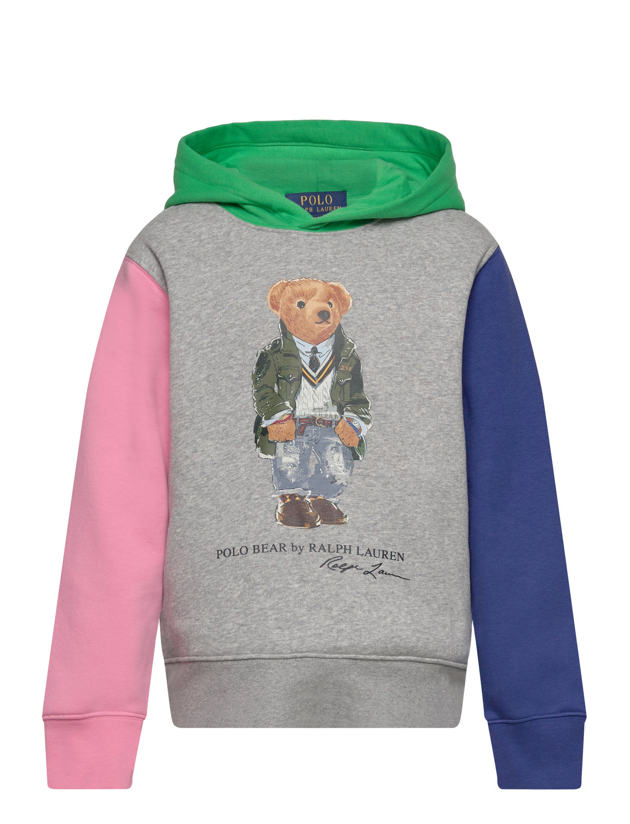 Polo Bear Color-Blocked Fleece Hoodie Tops Sweat-shirts & Hoodies Hoodies Multi/patterned Ralph Lauren Kids