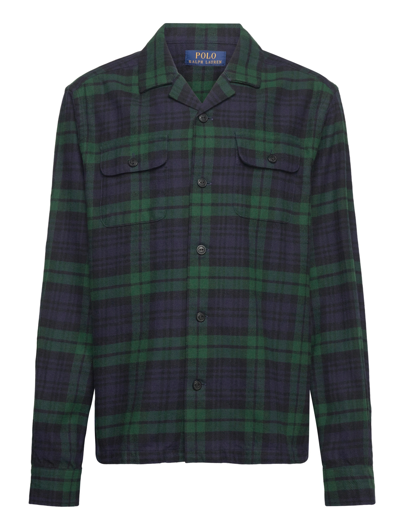 Ralph Lauren Kids Plaid Cotton Flannel Camp Shirt, 138-149, Green, Skjorter > Langærmede Shirts, Børn