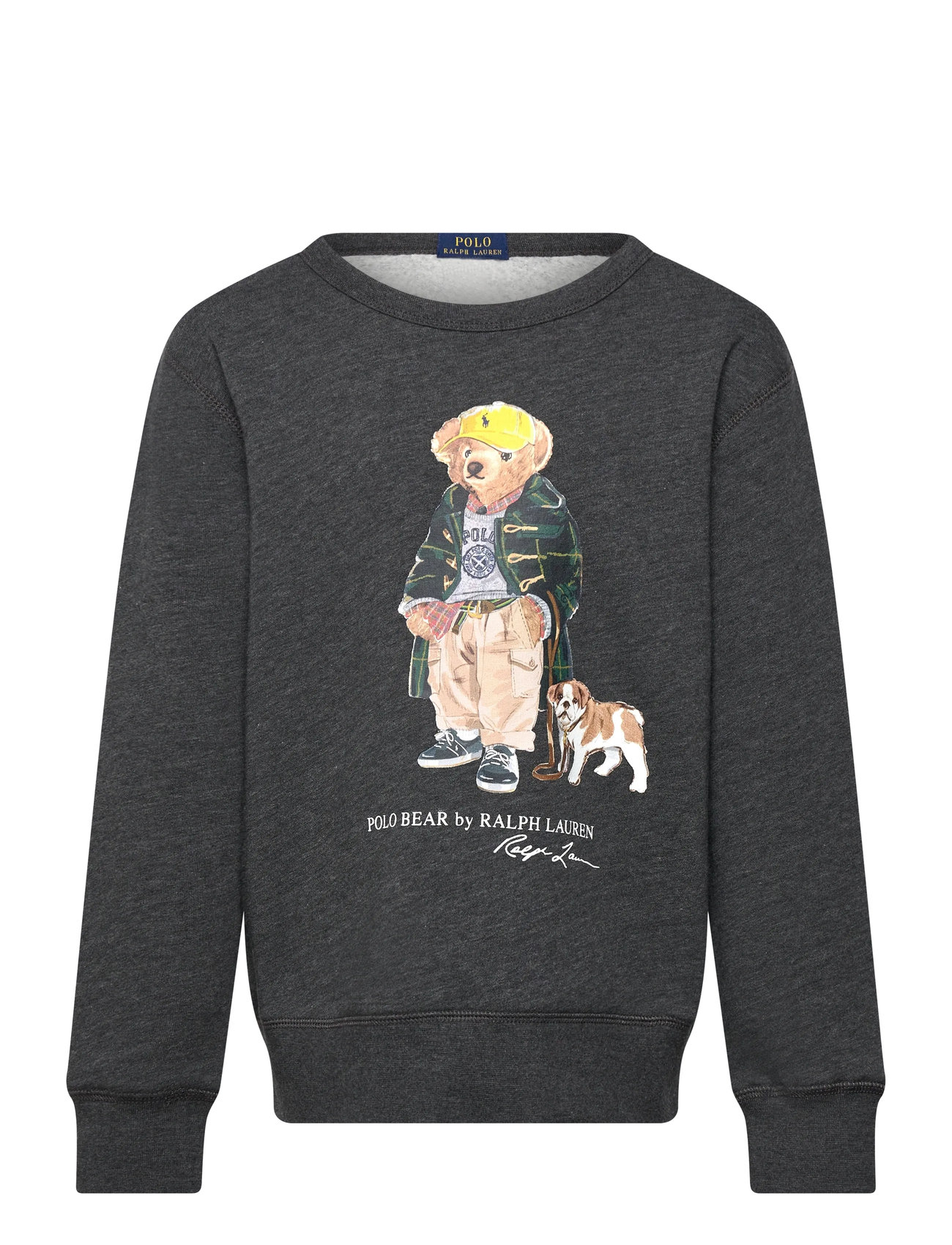 RALPH LAUREN Kinder Polo Bear Heathered Fleece Sweatshirt Grau - 163-174 - Kinder