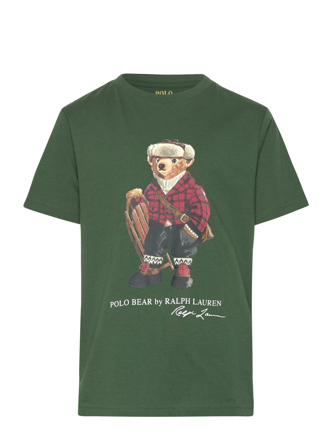 RALPH LAUREN Kinder Polo Bear Baumwolle Jersey Tee Grün - 132-137 - Kinder