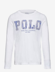 Ralph Lauren Kids - Logo Jersey Long-Sleeve Tee - long-sleeved t-shirts - white - 0