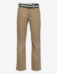 Belted Slim Fit Stretch Twill Pant - BASIC OLIVE