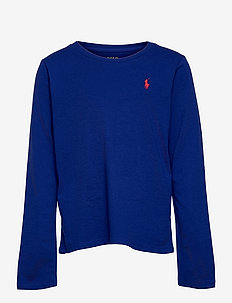 Cotton Jersey Tee - plain long-sleeved t-shirt - active royal