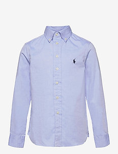 Slim Fit Cotton Oxford Shirt - chemises - bsr blue