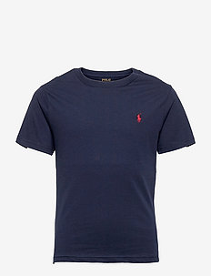Cotton Jersey Crewneck Tee - plain short-sleeved t-shirts - cruise navy