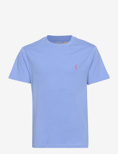 Cotton Jersey Crewneck Tee - effen t-shirt met korte mouwen - lake blue/ c1322