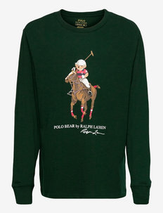 Polo Bear Cotton Jersey Tee - t-shirt à manches longues avec motif - college green