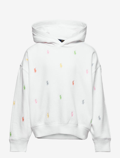 Polo Pony Fleece Hoodie - hettupeysur - white