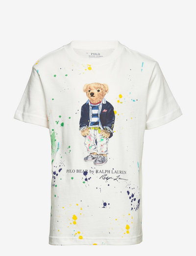 Polo Bear Cotton Jersey Tee - mynstrað stuttermabolur - white