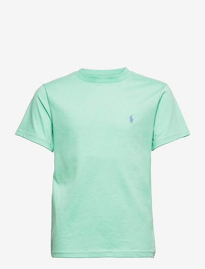 Cotton Jersey Crewneck Tee - t-shirt uni à manches courtes - aqua verde/c1390
