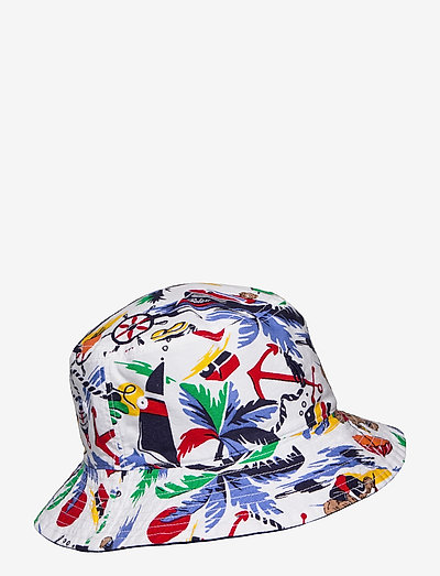 Reversible Cotton Oxford Bucket Hat - sun hats - bear-waiian print