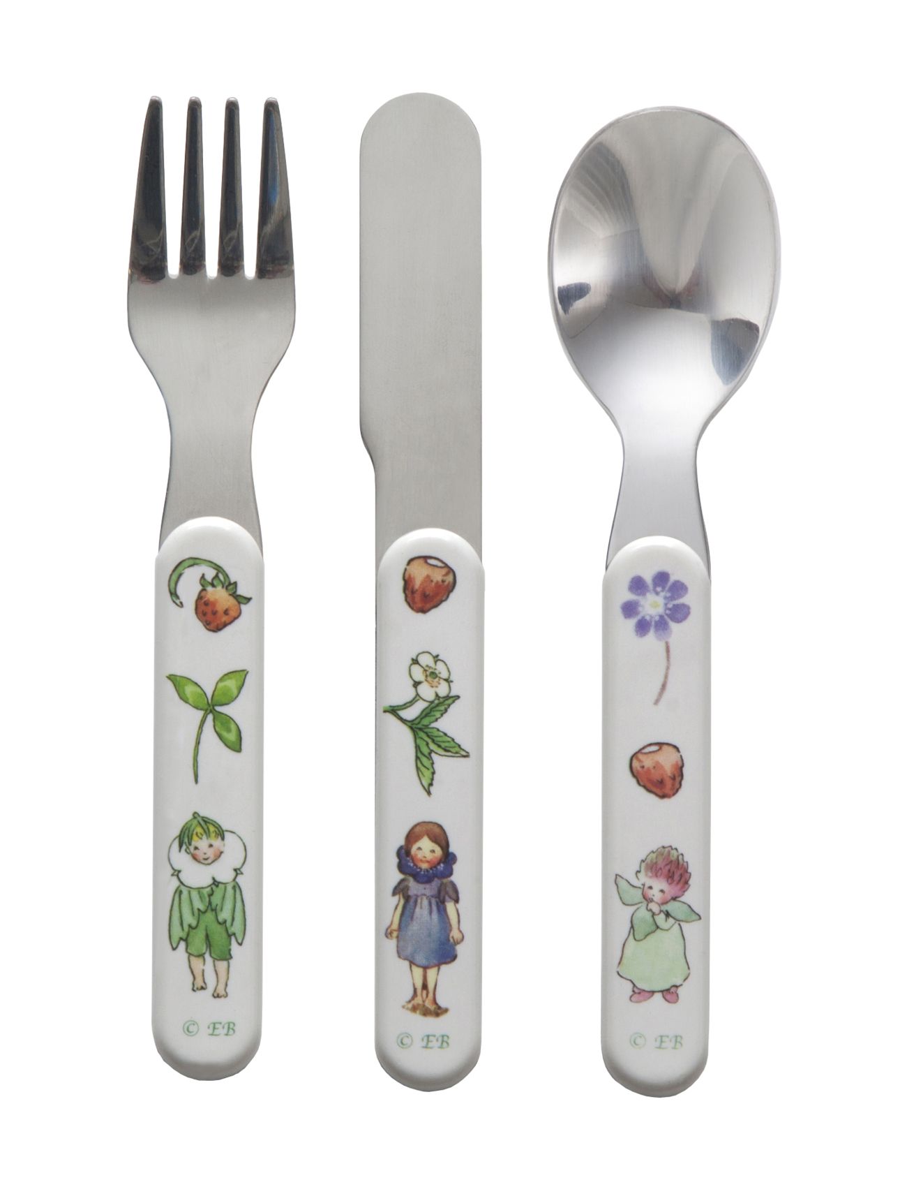 Elsa Beskow Flower Festival, Cuttlery, 3-Part Home Meal Time Cutlery Multi/patterned Rätt Start