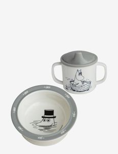 Moomin, bowl and cup, blue - essgeschirr - grey