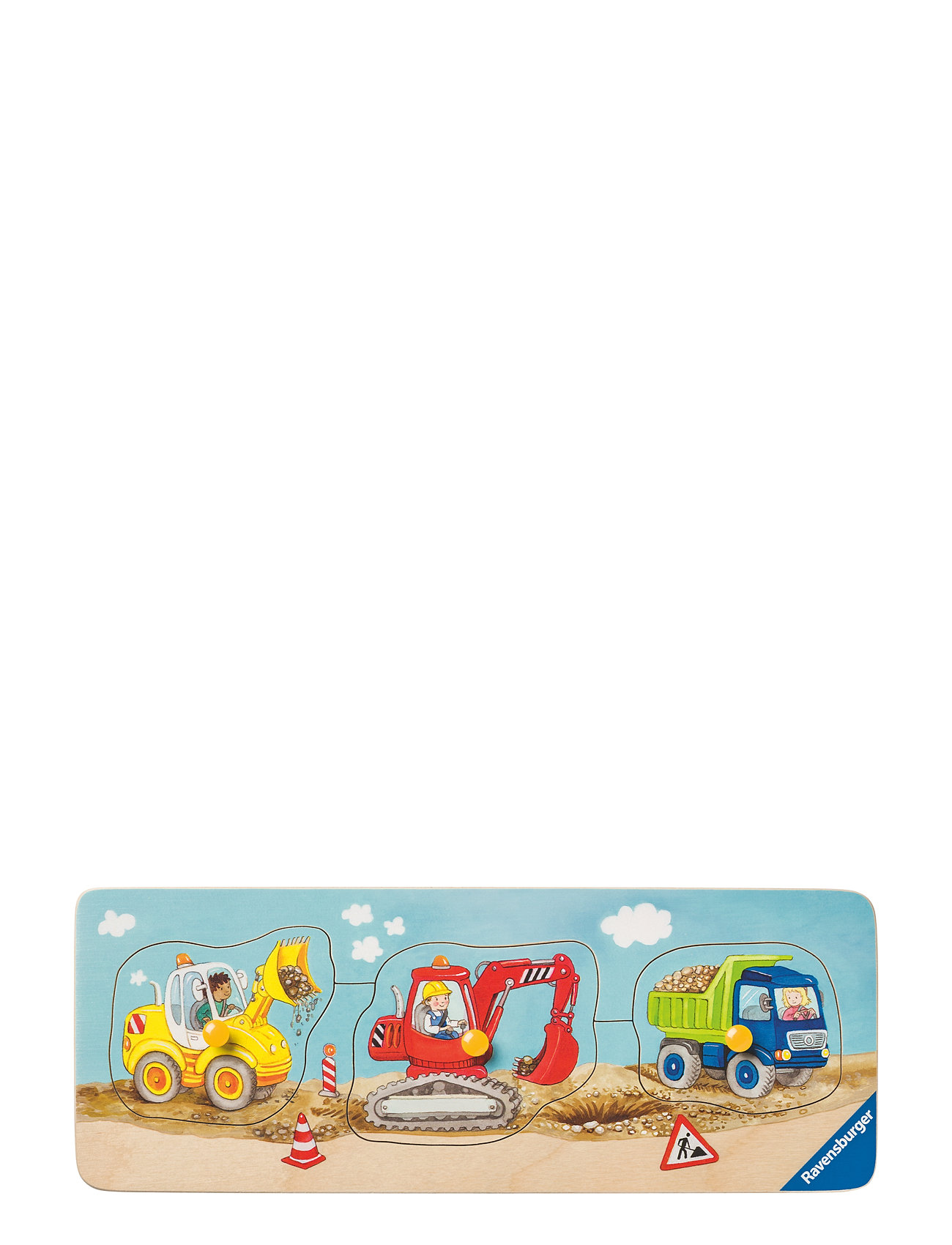 Construction Site Vehicles 3-5P Toys Puzzles And Games Puzzles Pegged Puzzles Multi/patterned Ravensburger