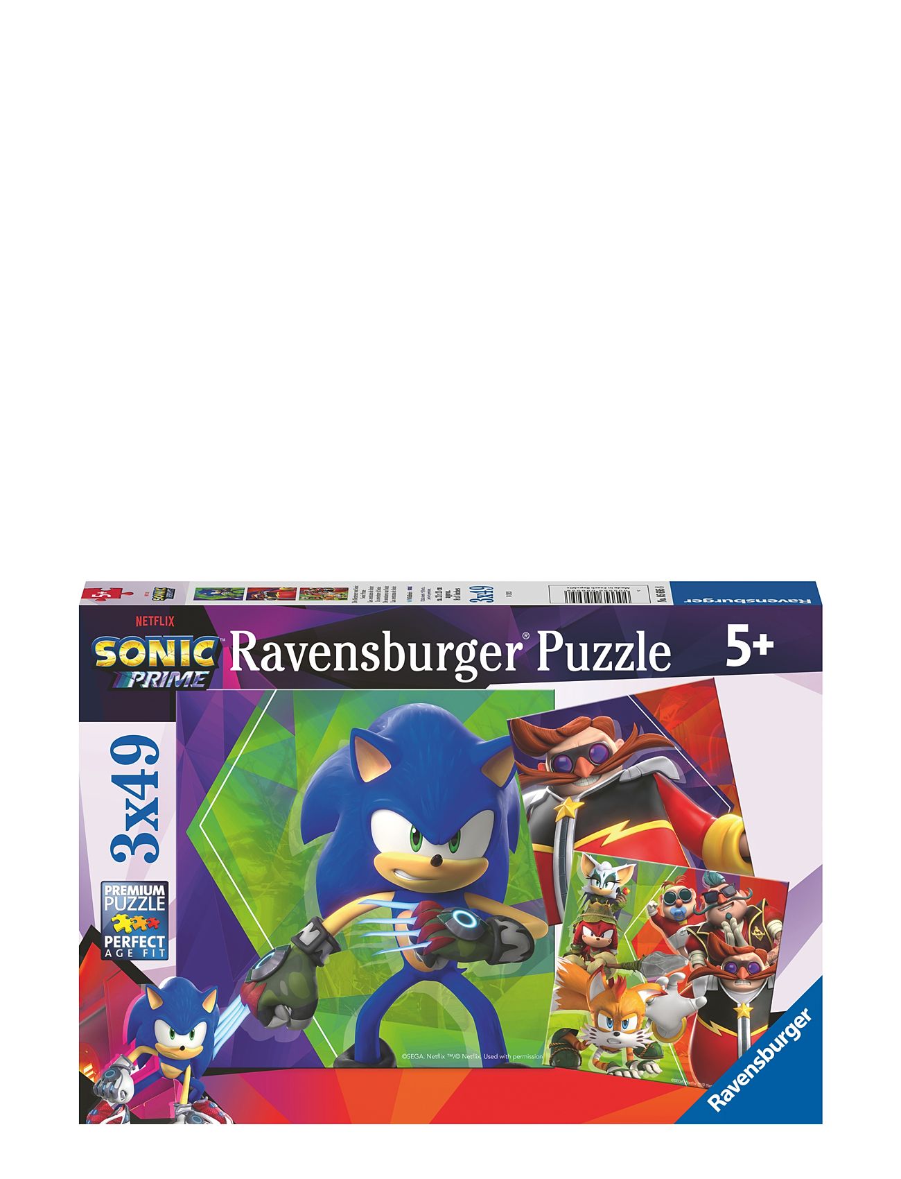 Sonic Prime 3X49P Toys Puzzles And Games Puzzles Classic Puzzles Multi/patterned Ravensburger