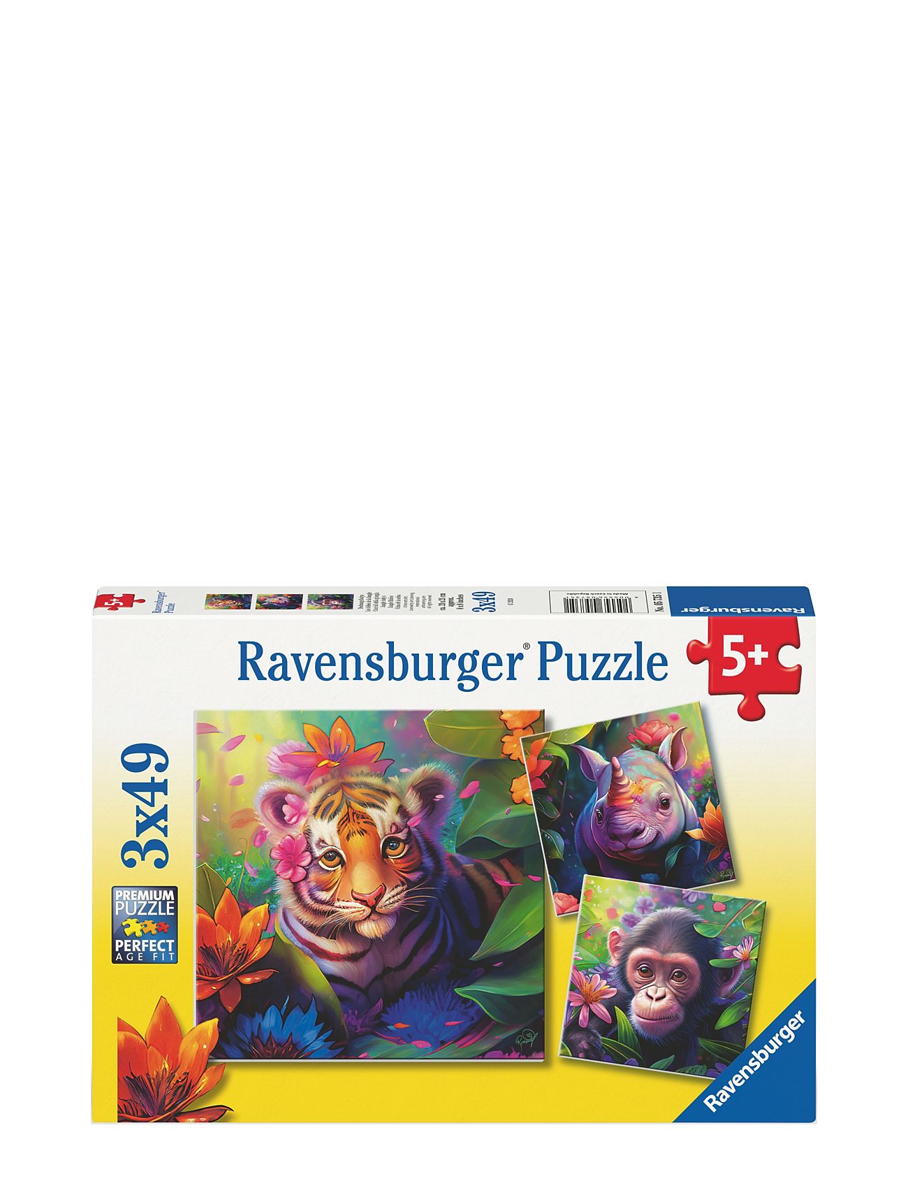 Jungle Babies 3X49P Toys Puzzles And Games Puzzles Classic Puzzles Multi/patterned Ravensburger