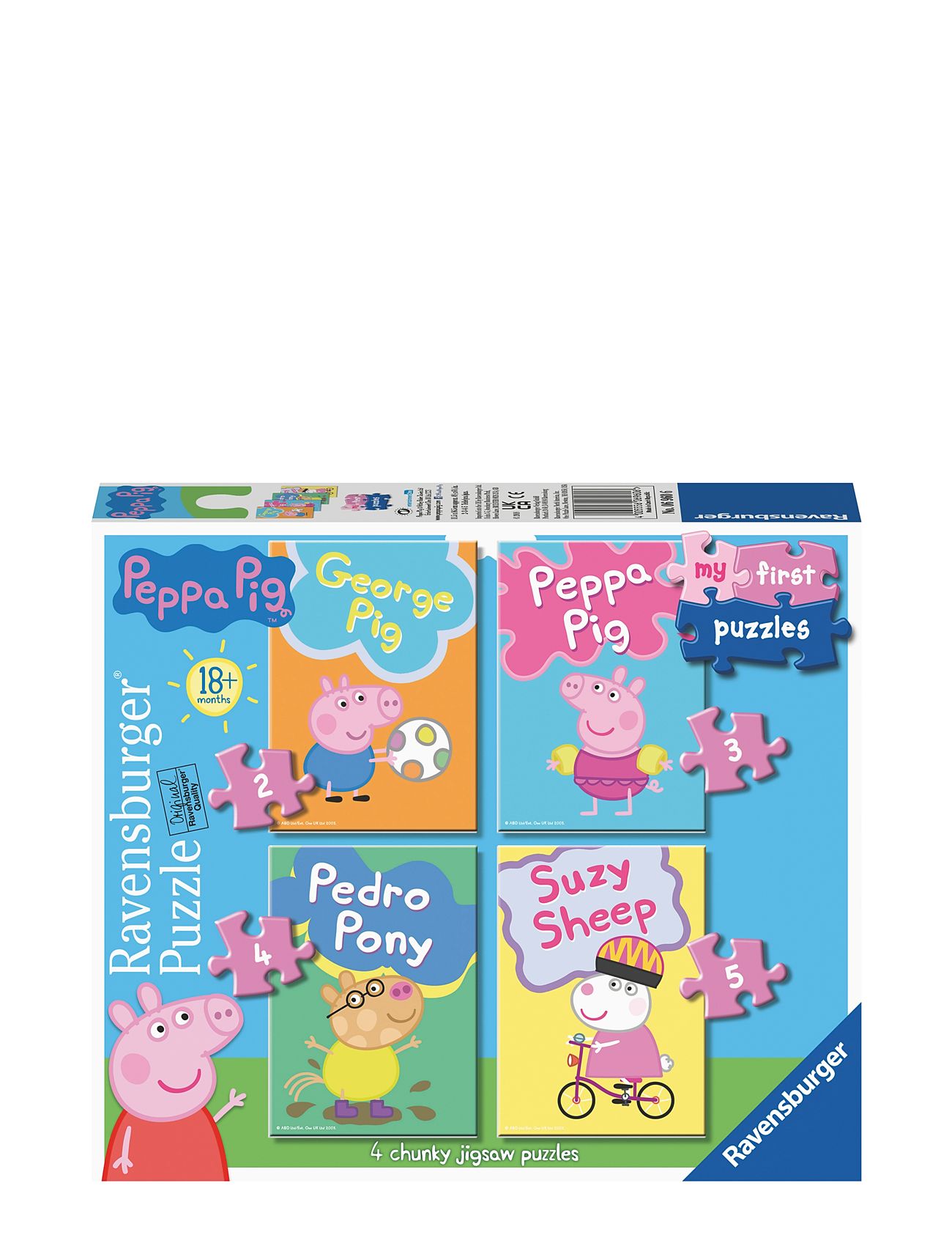 Peppa Pig My First Puzzle 2/3/4/5P Toys Puzzles And Games Puzzles Classic Puzzles Multi/patterned Ravensburger