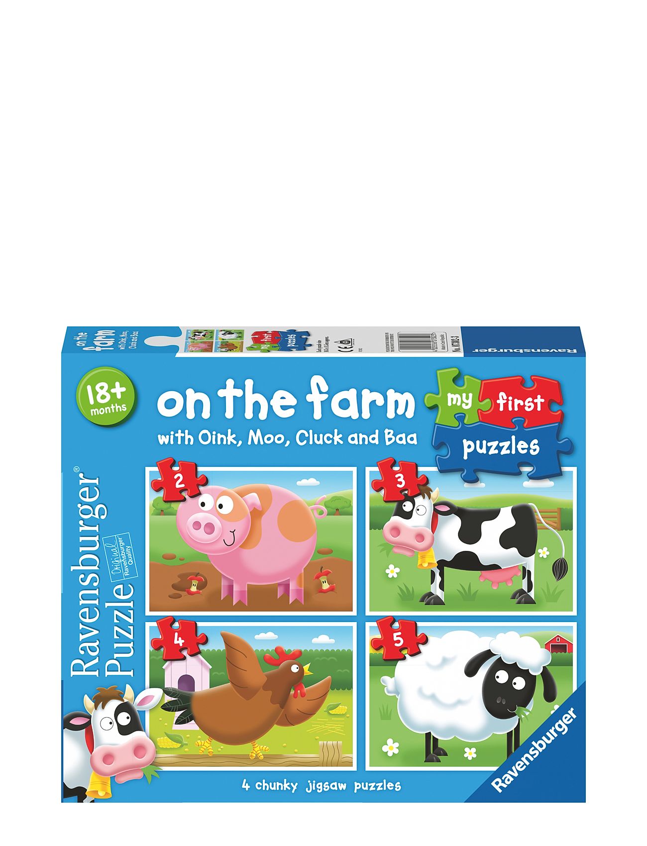 On The Farm My First Puzzle 2/3/4/5P Toys Puzzles And Games Puzzles Classic Puzzles Multi/patterned Ravensburger