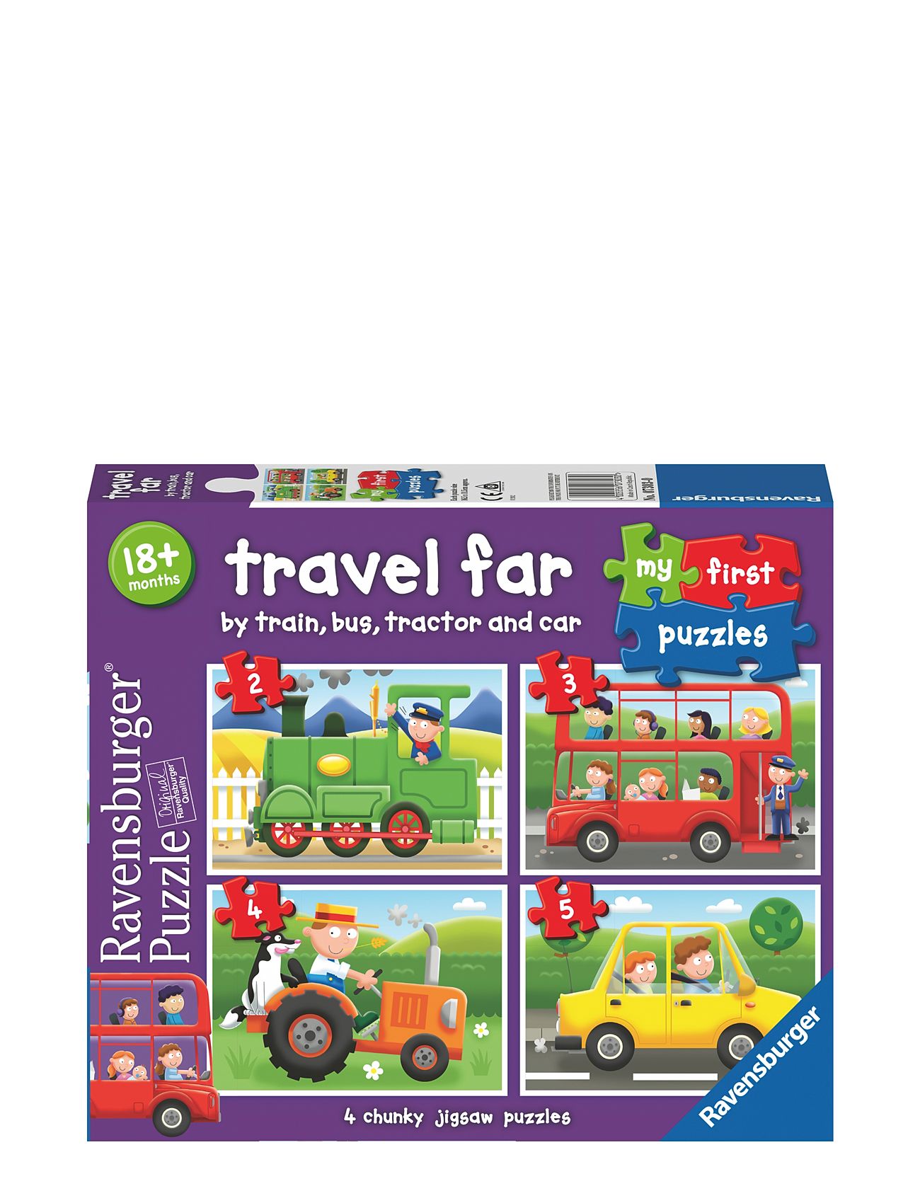 Travel Far My First Puzzle 2/3/4/5P Toys Puzzles And Games Puzzles Classic Puzzles Multi/patterned Ravensburger