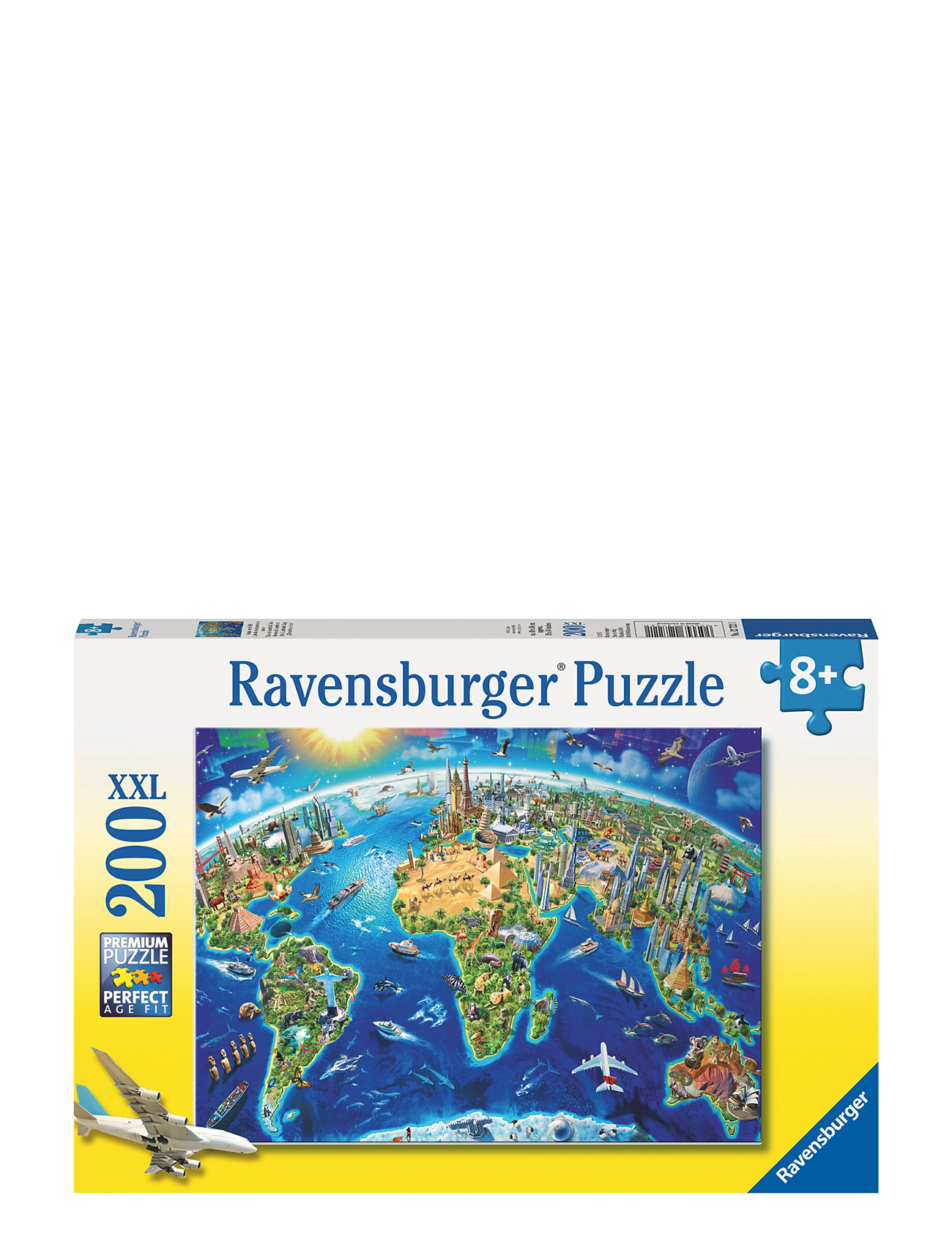 World Landmarks Map 200P Toys Puzzles And Games Puzzles Classic Puzzles Multi/patterned Ravensburger