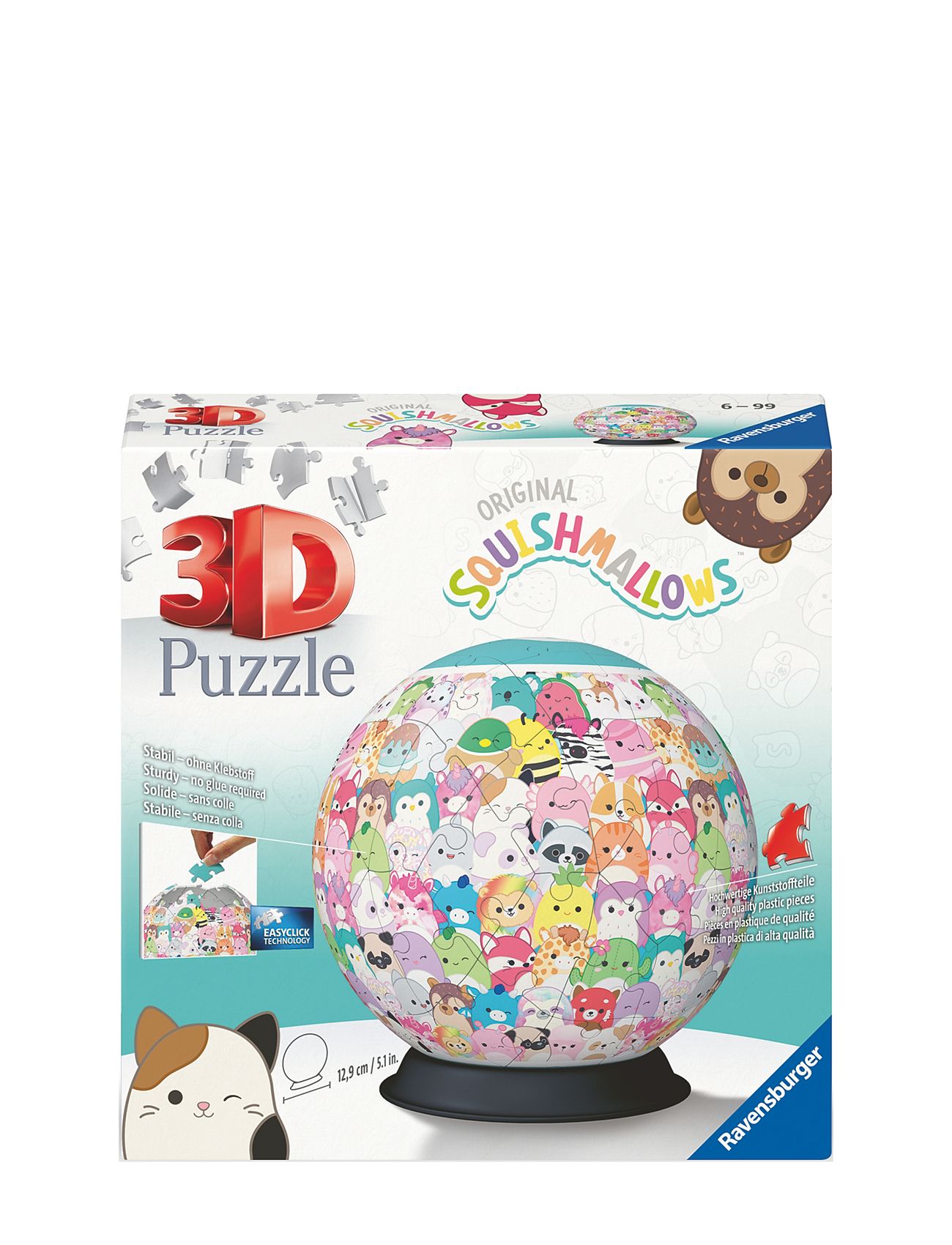 Squishmallows 3D Ball 72P Toys Puzzles And Games Puzzles 3d Puzzles Multi/patterned Ravensburger