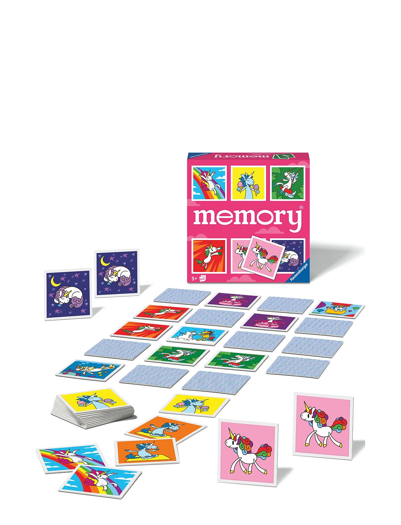 Unicorns Memory® Toys Puzzles And Games Games Memory Multi/patterned Ravensburger