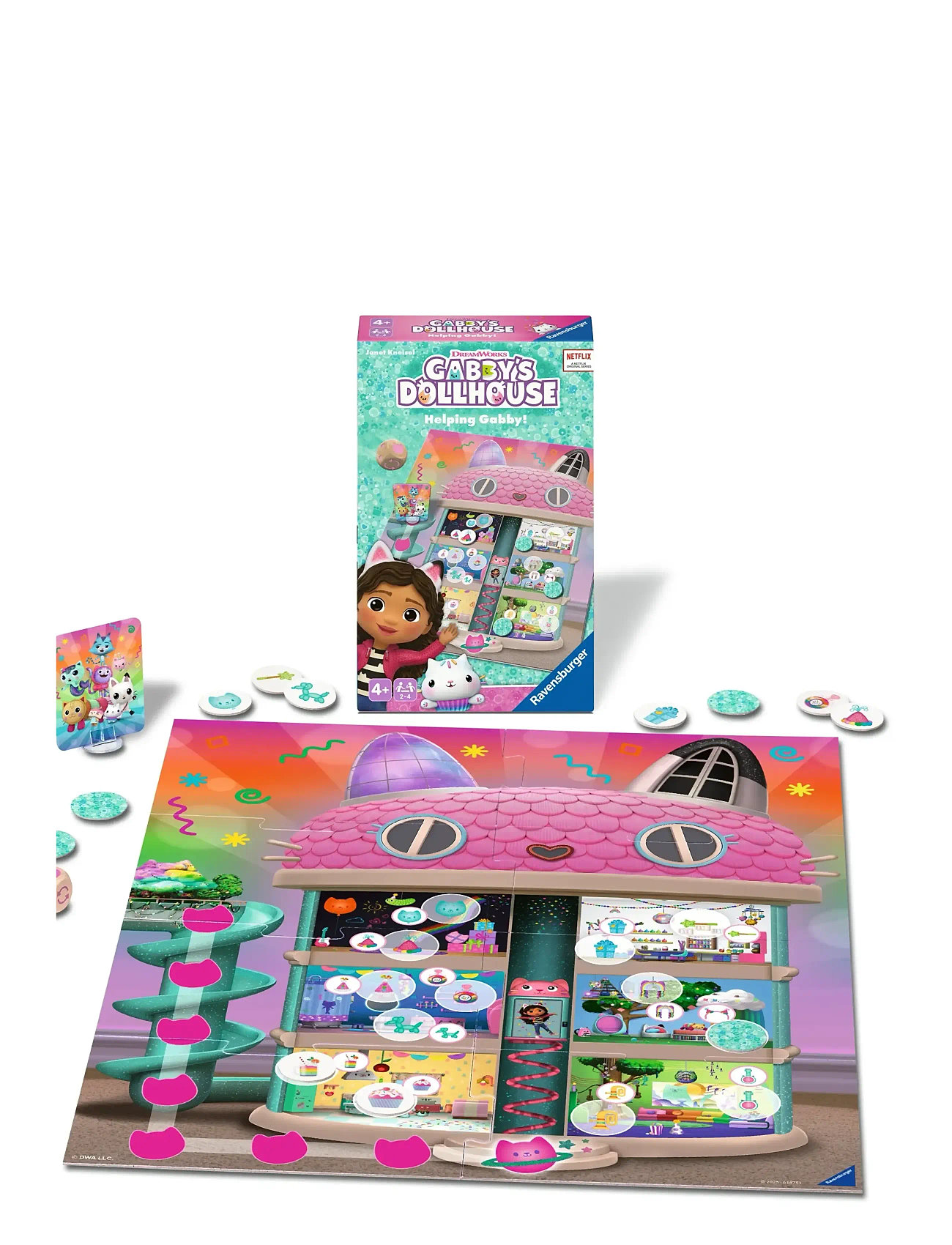 Ravensburger Gabby's Dollhouse - Helping Gabby Sv/No/Da/Fi, SWEDISH, Pink, Spil > Brætspil, Børn