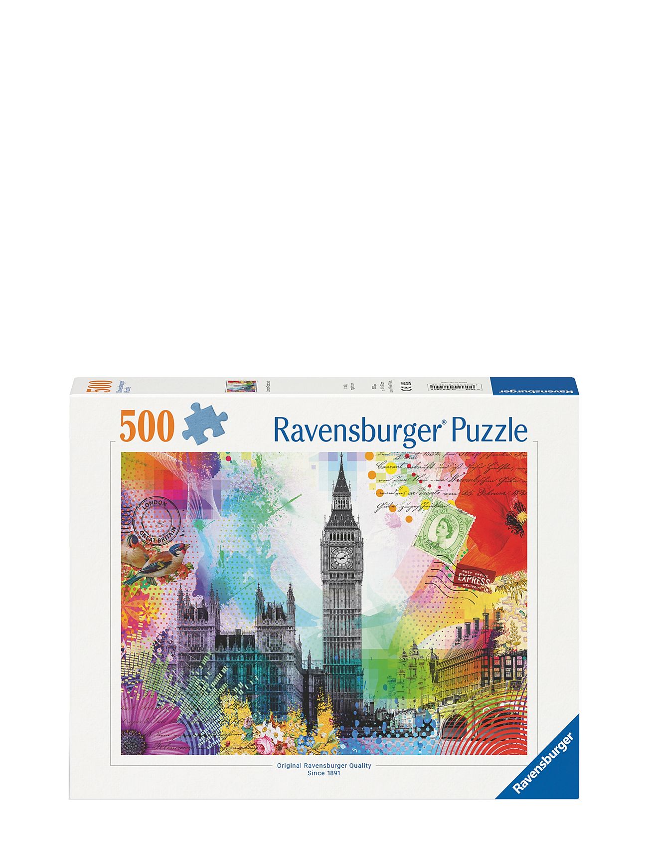 London Postcard 500P Toys Puzzles And Games Puzzles Classic Puzzles Multi/patterned Ravensburger