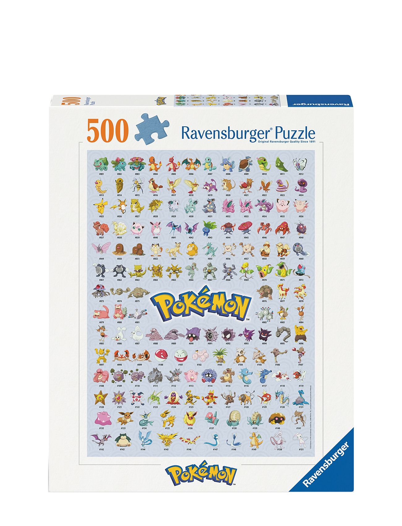 Pokémon – The First 151! 500P Toys Puzzles And Games Puzzles Classic Puzzles Multi/patterned Ravensburger