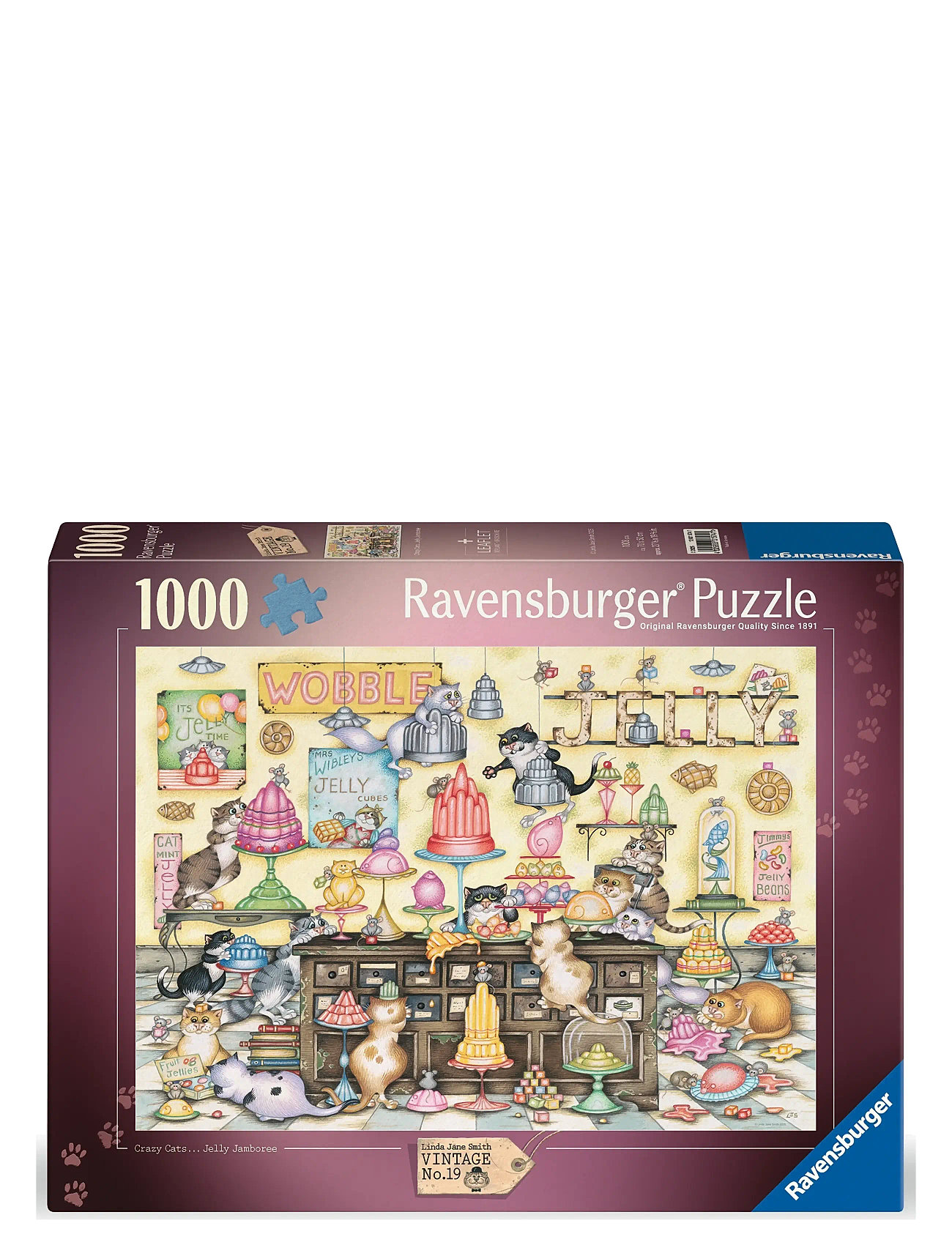 Ravensburger Crazy Cat's: The Jelly Shop 1000P, One Size, Multi/patterned, Puslespil > Klassiske Puslespil, Børn