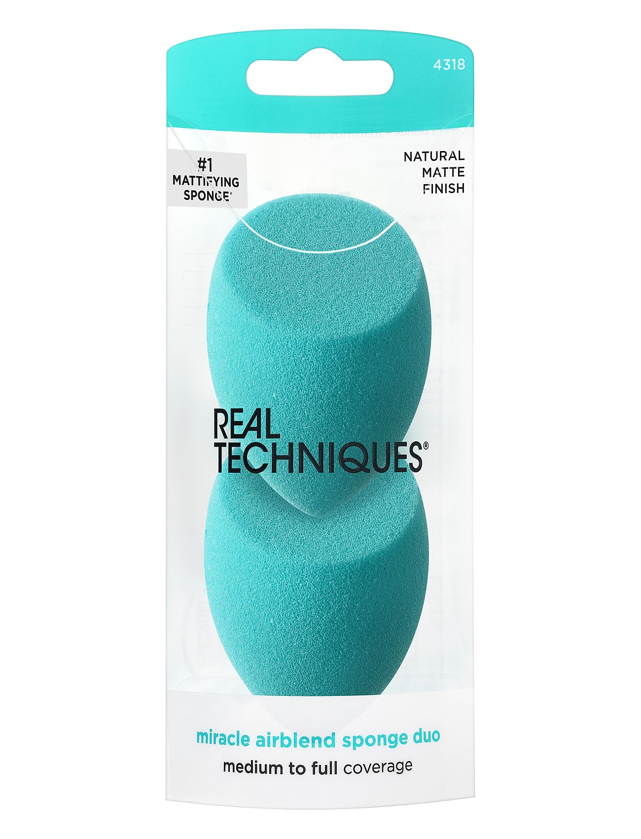 Real Techniques Miracle Airblend Sponge 2 Pack Blå