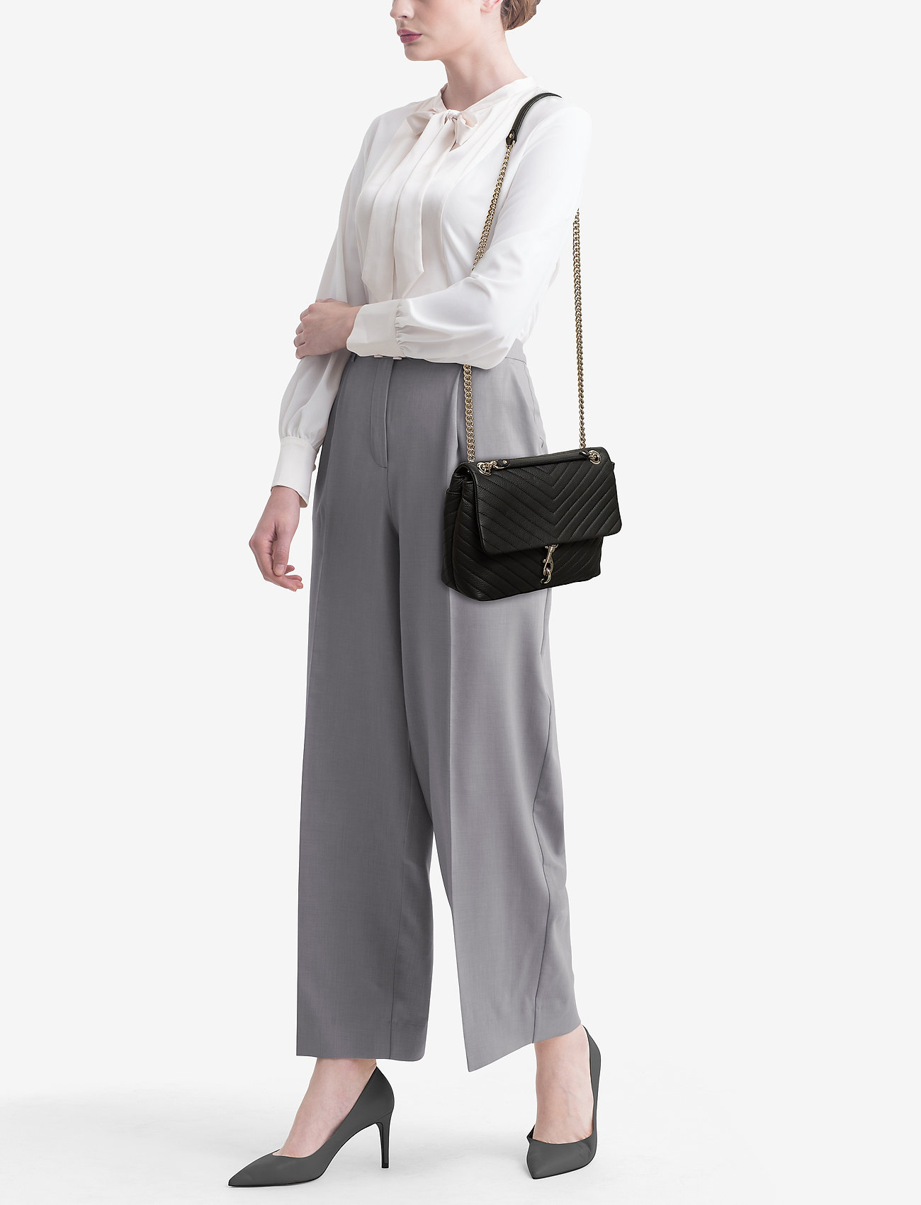 Shoulder Bag Flap Minkoff nickelRebecca Pebbleblack Edie vmNO8nw0